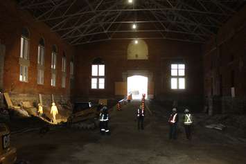 Construction underway at the Windsor Armouries, November 17, 2015. (Photo by Maureen Revait) 