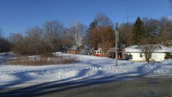 A detached garage fire on Blackwell Side Rd. January 4, 2018. (Photo by Colin Gowdy, Blackburn News)