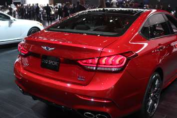 The Genesis G80 Sport on display at the 2018 North American International Auto Show in Detroit, January 15, 2018. Photo by Mark Brown/Blackburn News.
