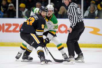 The Sarnia Sting hosting the London Knights in Game 3 of the Western Conference final. 2 May 2023. (Metcalfe Photography)