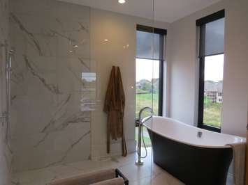 A bathroom at the Millstone Dream Home  on  Silver Creek Circle. (Photo by Miranda Chant, Blackburn News) 