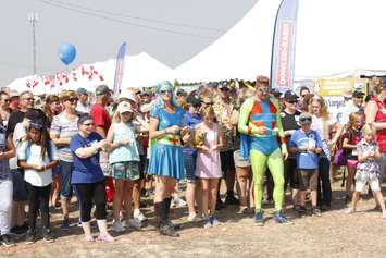 An attempt was made to break the world record for the most people in an egg & spoon race. (Photo by Angelica Haggert)