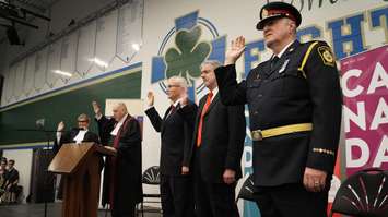 Swearing in ceremony for new Canadians at St. Patrick's High School. May 3, 2017 (Photo by Melanie Irwin)