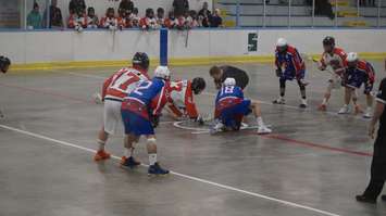 Pt Edward Pacers in action against Welland on May 6, 2017 (Photo by Jake Jeffrey)