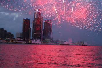 Thousands attend the 2015 Detroit Ford Fireworks Display along Windsor's waterfront on June 22, 2015. (Photo by Ricardo Veneza)