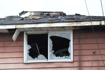Fire officials are investigating a fire at a restaurant at the corner of Erie St. E and Marentette Ave. in Windsor May 21, 2015.  (Photo by Adelle Loiselle)