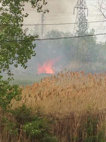 Multiple grass fires in Chemical Valley May 21, 2015 (Photo courtesy of Tori Spanton)