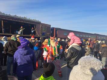 CP Holiday Train arrives in Chatham. December 1, 2022. Photo by Paul Pedro