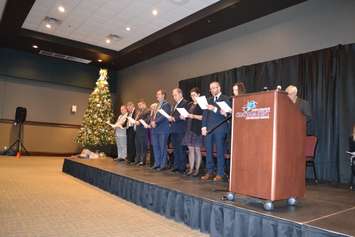 New members of council are sworn in for the 2018-2022 term at the John D Bradley Convention Centre in Chatham, December 3, 2018.  (Photo by Allanah Wills)