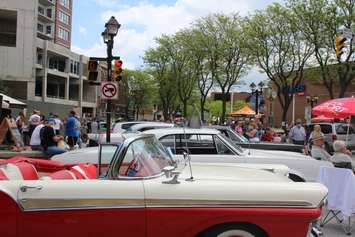 Crowds flock to downtown Chatham to check out classic cars at Retro Fest. May 27, 2017. (Photo courtesy of Sarah Cowan Blackburn News Chatham-Kent). 