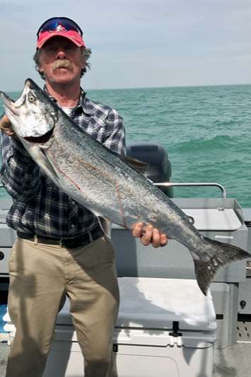 Rick Scott's 14.12 lbs. salmon - May 10/18 (Photo Courtesy of Bluewater Anglers)