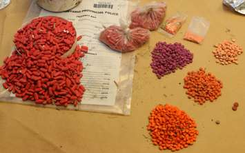 Drugs seized during a raid in southwest Middlesex, August 13, 2017. Photo courtesy of OPP.