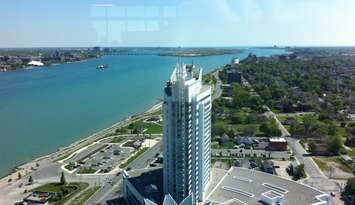 The view from Caesars Windsors Augustus 27 event room, May 19, 2016. (Photo by Mike Vlasveld) 