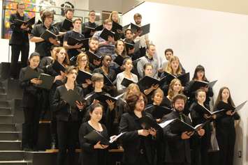 Members of the University of Windsor Singers perform at the opening of the School of Creative Arts, March 22, 2018. Photo by Mark Brown/Blackburn News.