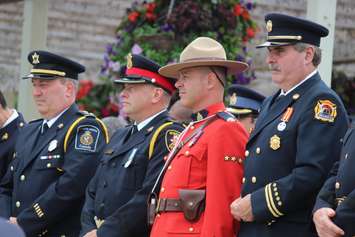 Various officers attend the naming ceremony for the 