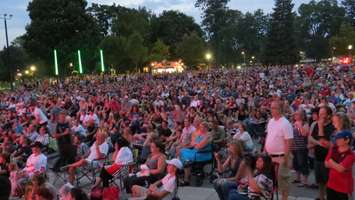 Tragically Hip fans gather in London's Victoria Park to watch the band's final stop of their “Man Machine Poem” tour, August 20, 2016. (Photo by Kirk Dickinson)