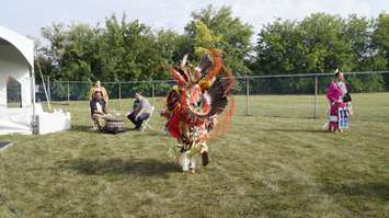 Dancing ceremony at Shell's unveiling. September 16, 2022. (Photo by Natalia Vega)