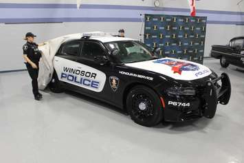 The Windsor Police Service unveils its 150th anniversary car, April 18, 2017. (Photo by Mike Vlasveld) 