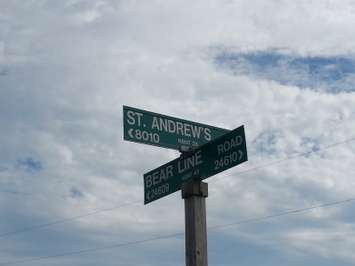 Intersection of St. Andrew's Line & Bear Line Rd. in Dover Township. (Photo by Cheryl Johnstone