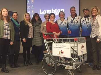 Joe Roberts with The Push For Change visits Lambton College. December 5, 2017 BlackburnNews.com photo by Melanie Irwin