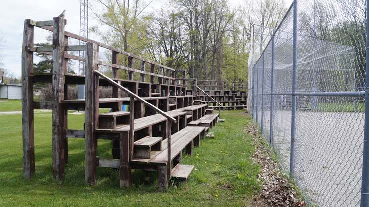 Bleachers at the Kettle and Stony ballpark. May 1, 2024. (Photo by Natalia Vega) 