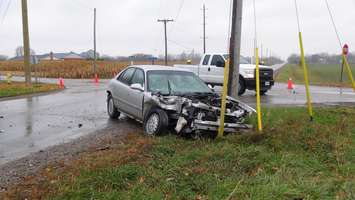 The other vehicle involved in the crash. Front airbags were deployed as a result (Photo by Jake Kislinsky)