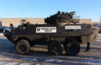 The Windsor Police Service's Tactical Rescue Vehicle is  unveilled, November 21, 2014. (photo by Mike Vlasveld)