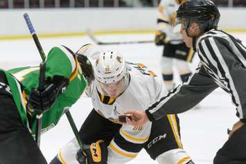 The Sting taking on the Knights in a preseason game from Sarnia.  4 September 2021.  (Photo by Metcalfe Photography)