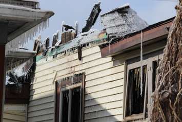 Windsor firefighters respond to a blaze at 761 Windsor Ave. on February 18, 2015. (Photo by Jason Viau)