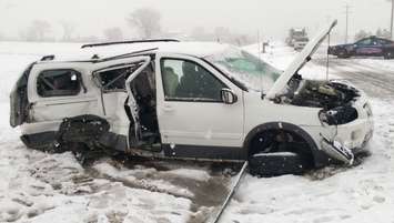 A crash near Blenheim, Mar. 26, 2015. (Photo by Matt Weverink)