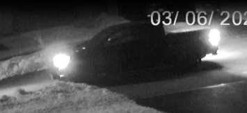 The suspect vehicle believed to be involved in two shootings in Oxford County. (Photo courtesy of Oxford OPP)