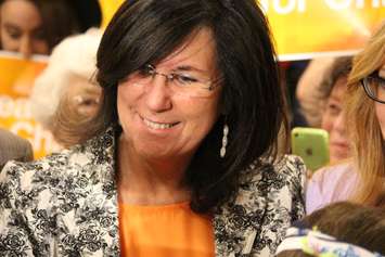 NDP candidate for Windsor-Tecumseh Cheryl Hardcastle attends an NDP rally in Windsor on July 22, 2015. (Photo by Ricardo Veneza)