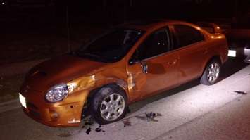 Crews assess a crash on Victoria Ave. Windsor (Photo courtesy of Joe McParland)