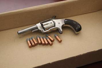 A 32 caliber revolver seized by Windsor Police during a street check, November 19, 2015. (Photo by Maureen Revait) 