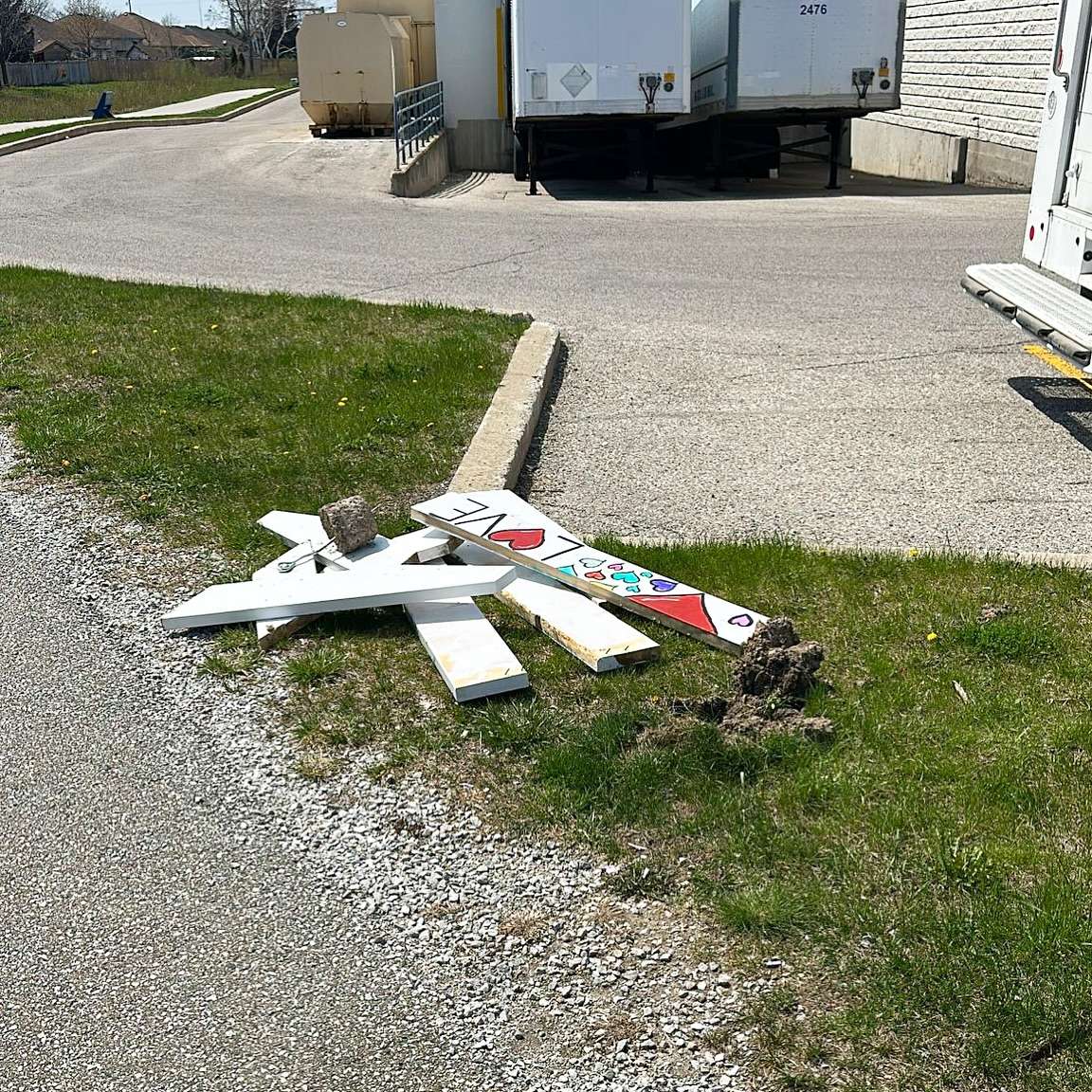 Community benches destroyed along local trail