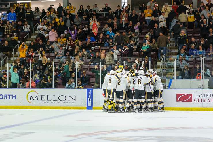 Sarnia Sting vs Niagara IceDogs October 29, 2023. Photo by Metcalfe Photography. 