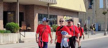 The Torch Run for Special Olympics Ontario begins in Wingham.  Photo by Janice MacKay