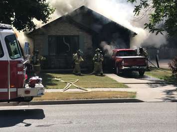 Vidal St. Fire. June 15, 2018. (Photo sent to BlackburnNews from Greg Grimes) 