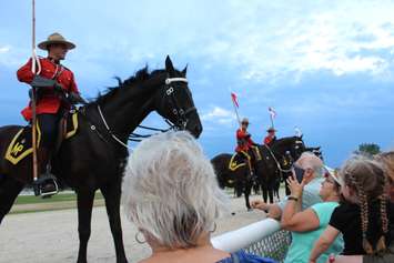 During the meet and greet at the 2016 RCMP Musical Ride at the Dresden raceway. August 24, 2016. (Photo by Natalia Vega)
