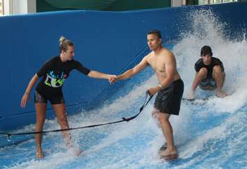 The Flowrider in Adventure Bay Family Water Park, July 20, 2016. (Photo by Maureen Revait)