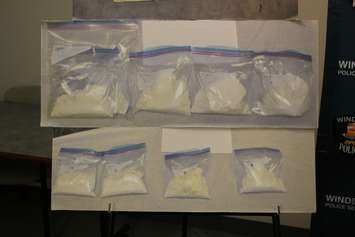 Drugs seized in a recent investigation, May 30, 2017. (Photo by Mike Vlasveld)