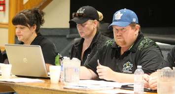Dean Lapierre chairs the Annual General Meeting of the Windsor Minor Hockey Association after serving an eight week suspension for misogynist comments, April 18, 2017. Photo by Maureen Revait) 
