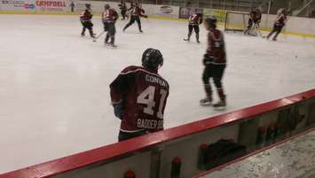 The Chatham Maroons take on the Strathroy Rockets, February 3, 2016. (Photo by Matt Weverink)