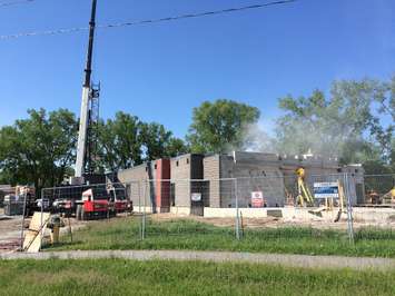 Construction of Hampton Inn in Point Edward