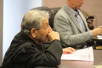 Windsor resident Al Nelman is pictured attending a special meeting on October 29, 2015 as Windsor city council debates hiring an in-house auditor general. (Photo by Ricardo Veneza)