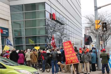 Windsor Day of Action against Bill C-51 Mar 14, 2015.  (Photo by Adelle Loiselle)