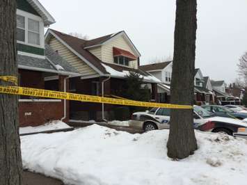 Windsor Police investigating after a shooting took place on Parent Ave (Photo by Jason Viau).