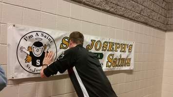 Olympic Champion Derek Drouin At St. Joseph's Catholic School Corunna - Nov 14/16 (Blackburnnews.com Photo By Jake Jeffrey)