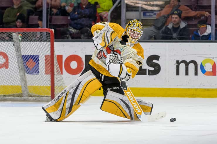 Guelph Storm at Sarnia Sting, December 14, 2025. Photo by Metcalfe Photography. 