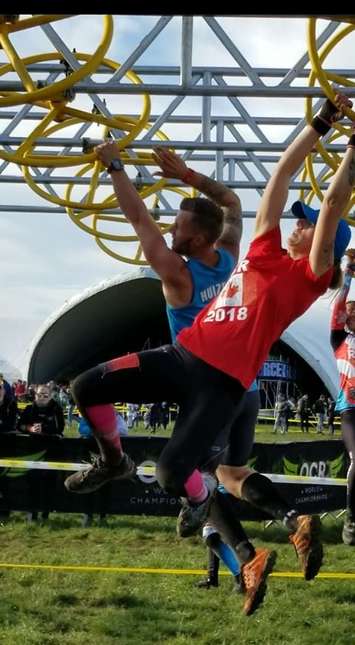 Jennifer Tape-Samson competing at the OCR World Championships in England. (Submitted photo)